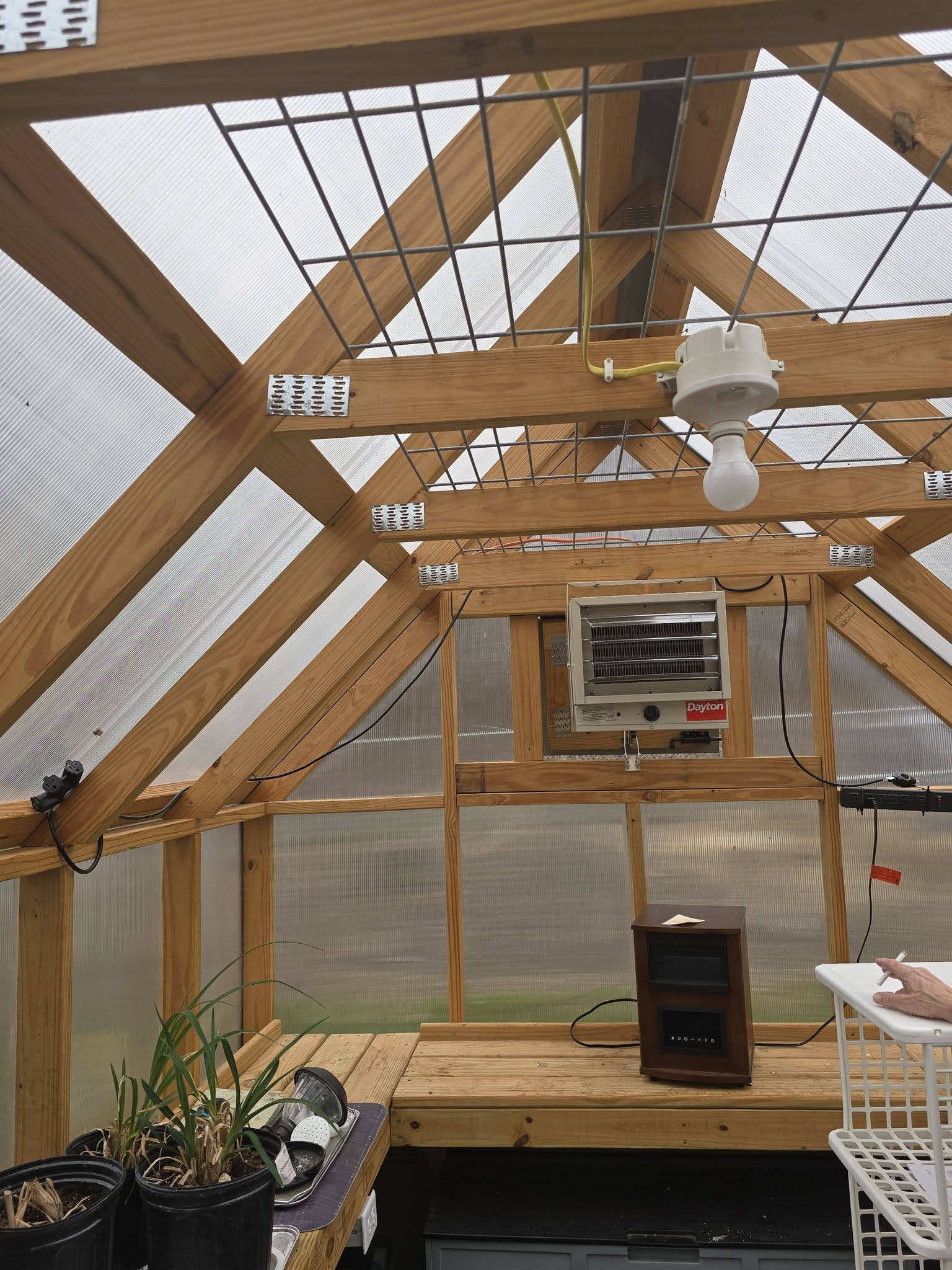 A-frame interior remodel electrical project in progress