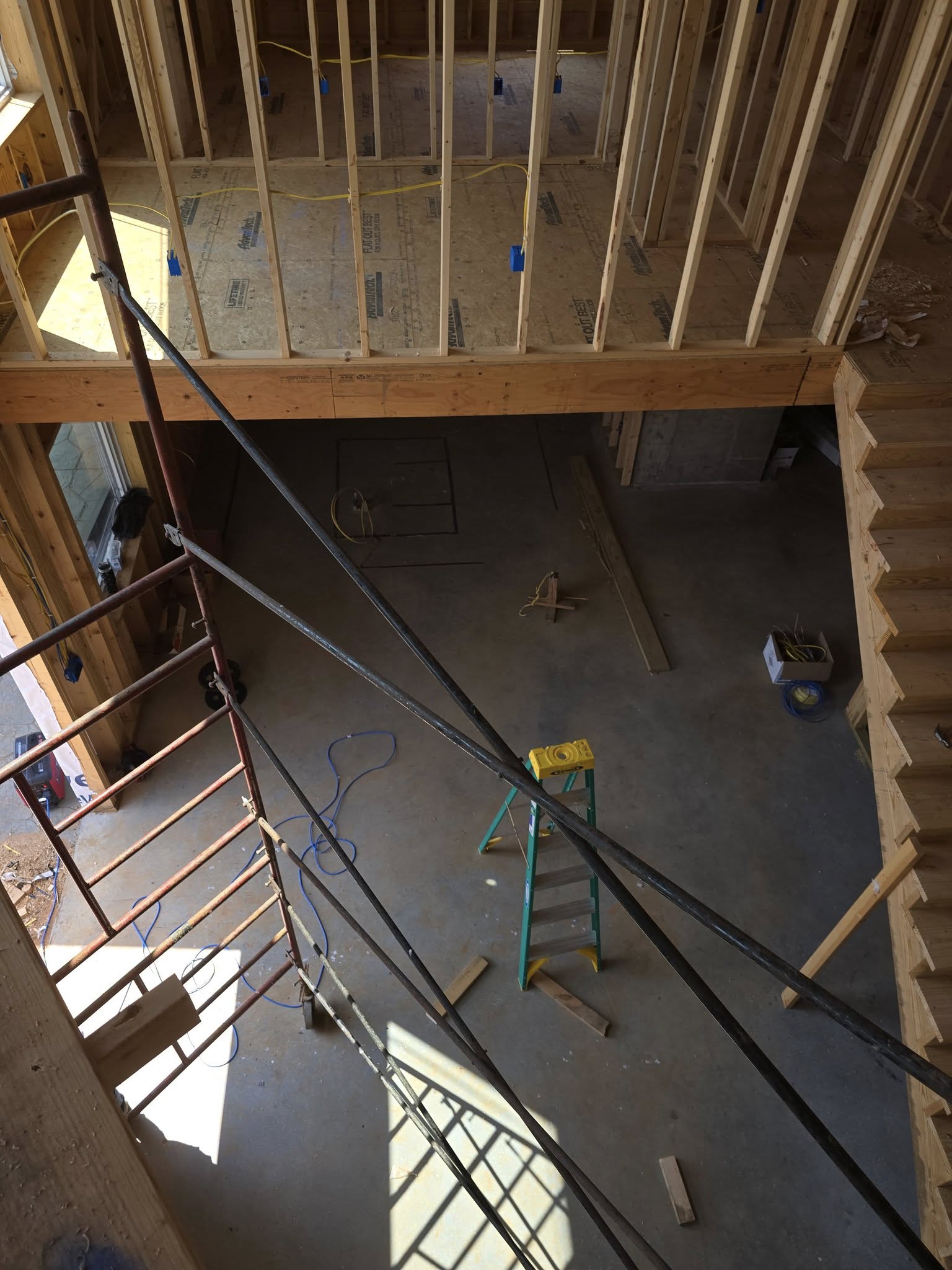 Interior framing with electrical planning